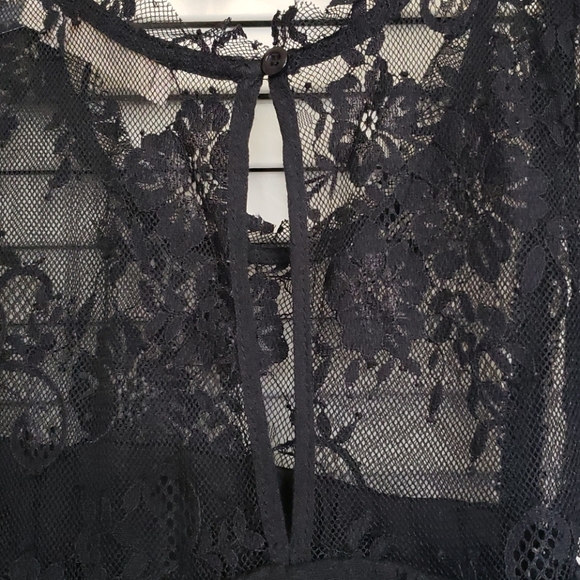 Anthro Elodie Lace Detail Dress, Black, Size S - Picture 5 of 10